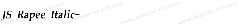 JS Rapee Italic字体转换